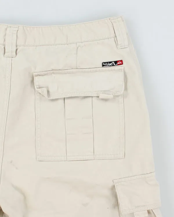 00s Quiksilver Cream Cargo Shorts - W34 sold by Rokit product image thumbnail 4