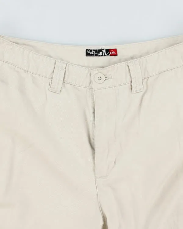 00s Quiksilver Cream Cargo Shorts - W34 sold by Rokit product image thumbnail 3