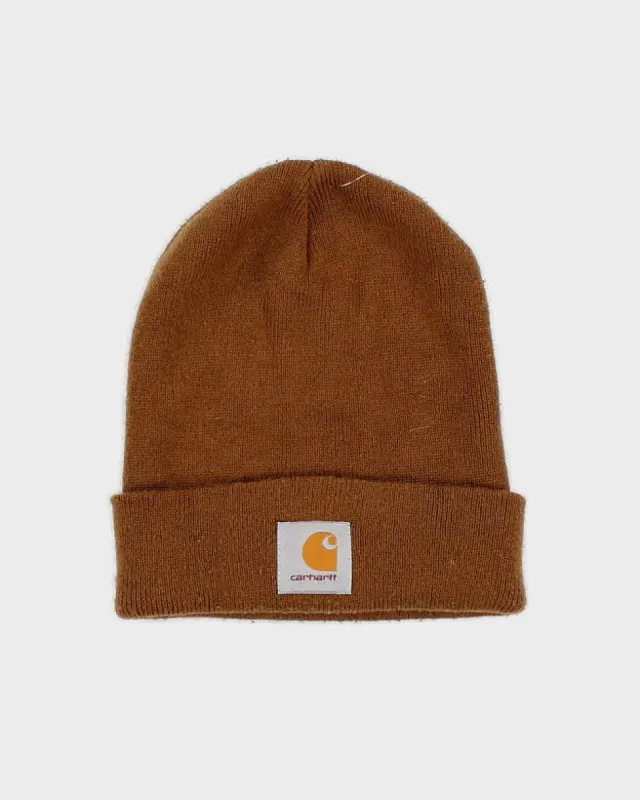 Unisex Brown Carhartt Beanie - O/S sold by Rokit