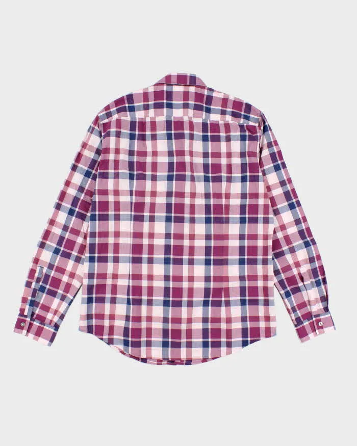 Men's Purple Boss Checked Button Up Shirt - L sold by Rokit product image thumbnail 2
