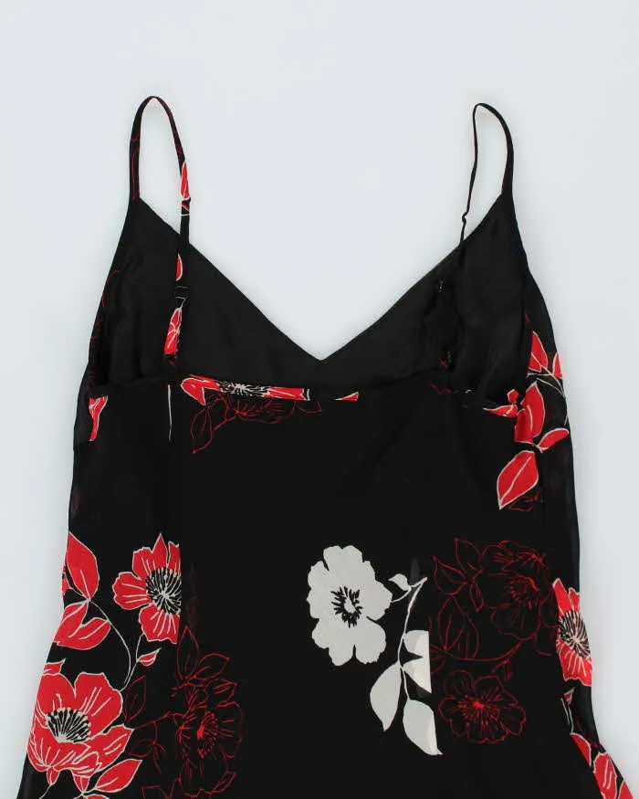 Y2k 00s Black & Red Floral Dress - M sold by Rokit product image thumbnail 4