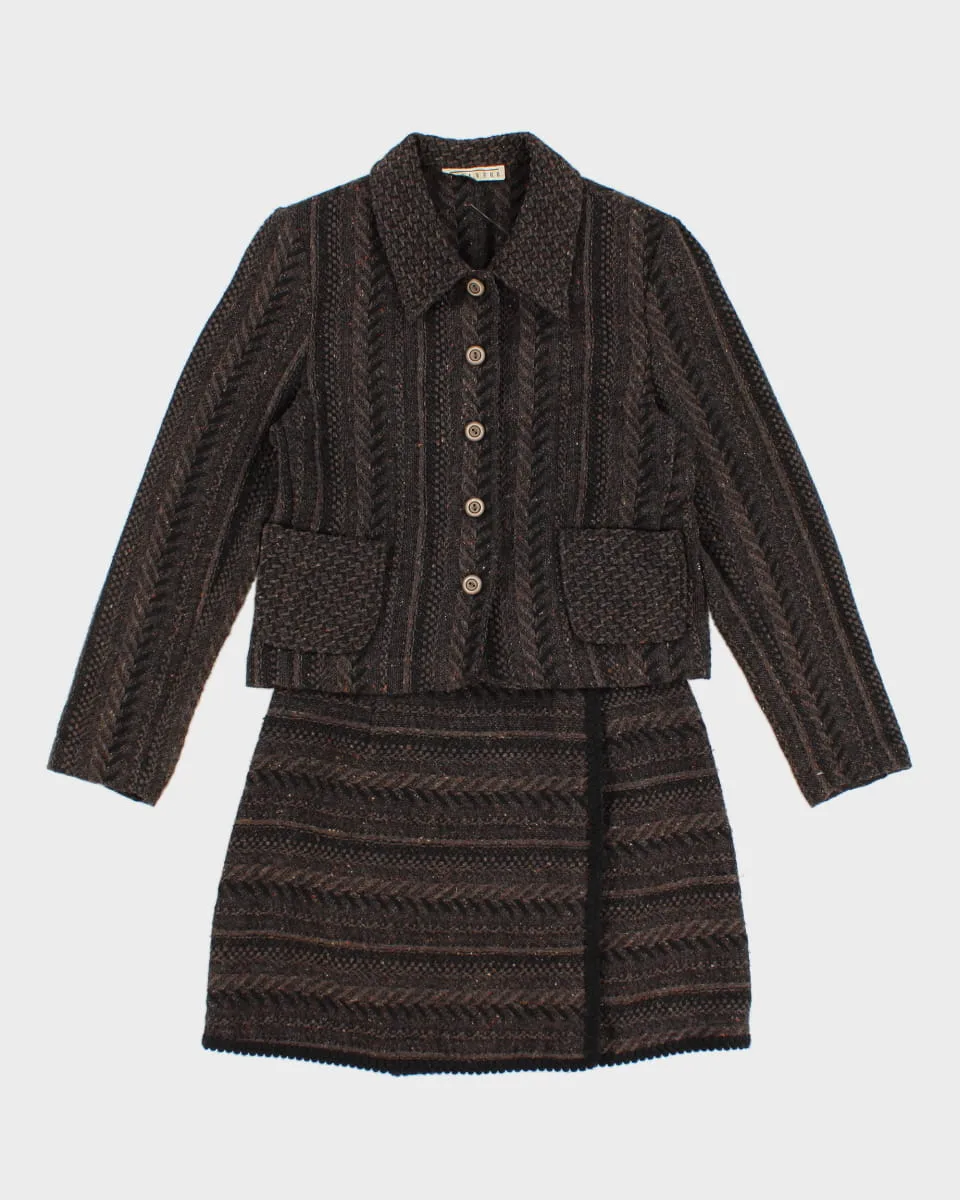 Vintage Wool Blend Suit Jacket and Mini Skirt Set - XS sold by Rokit