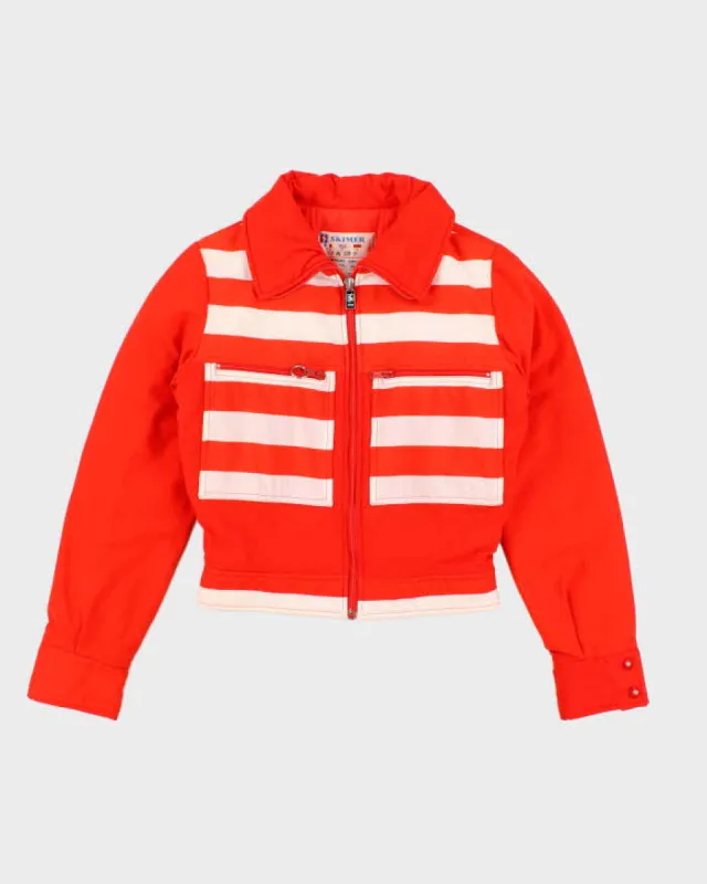 Womens Vintage 1980s Red and White French Ski Jacket - XS sold by Rokit