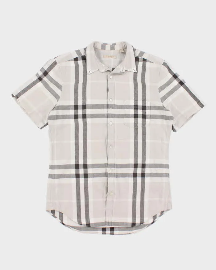 Y2k 00s Burberry Grey Check Shirt - M sold by Rokit