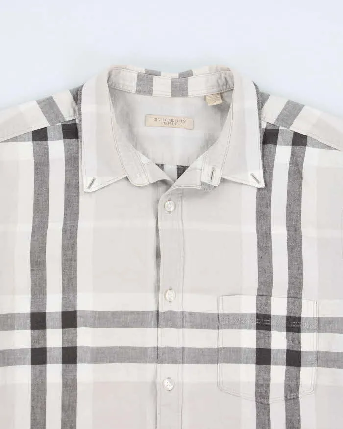 Y2k 00s Burberry Grey Check Shirt - M sold by Rokit product image thumbnail 3