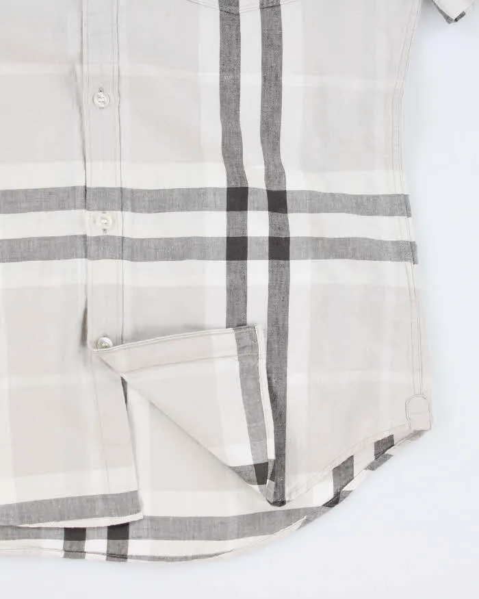 Y2k 00s Burberry Grey Check Shirt - M sold by Rokit product image thumbnail 4