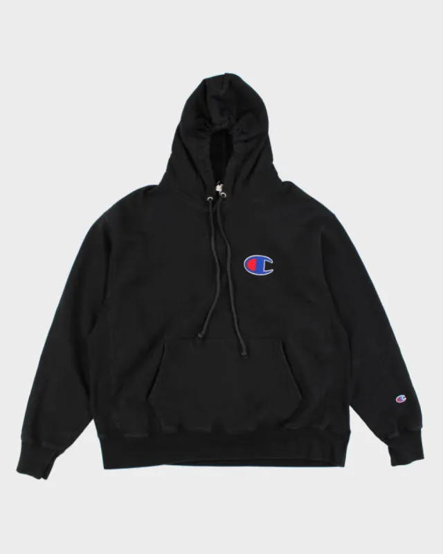 00s Champion Black Reverse Weave Hoodie - XL sold by Rokit