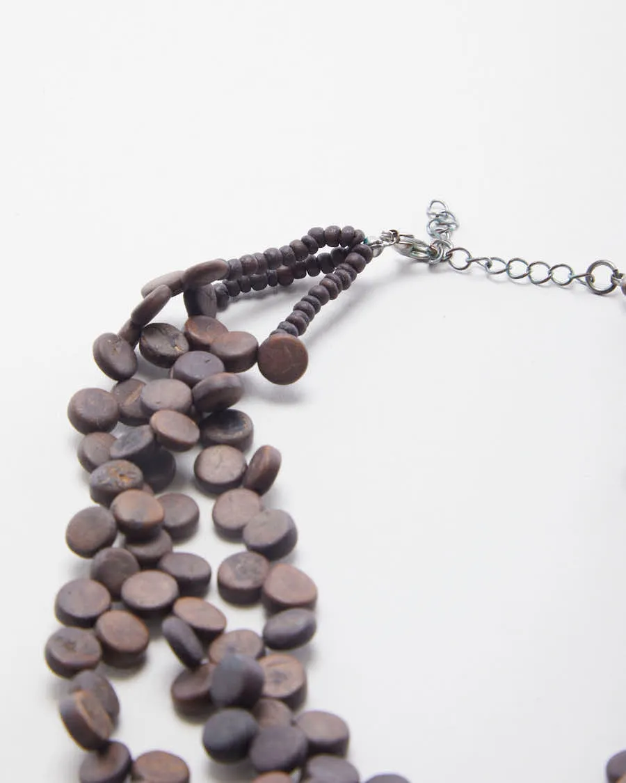 Vintage Beaded Wood Necklace sold by Rokit product image thumbnail 2