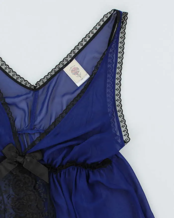 Vintage 90s In Bloom Blue Mesh Cami - L sold by Rokit product image thumbnail 3