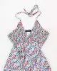 Vintage 90s Le Chateau Floral Halter Neck Summer Dress - S sold by Rokit