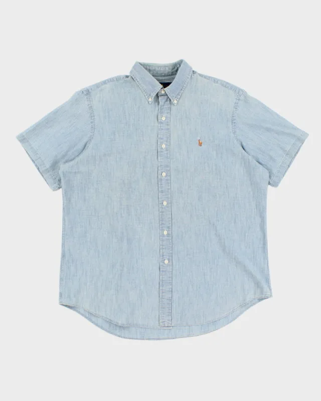 00s Ralph Lauren Short Sleeve Denim Shirt - XL sold by Rokit