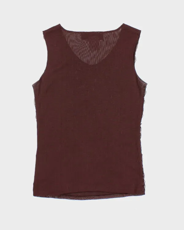 Y2k 00s Melanie Lynn Brown Embroidered Top - S sold by Rokit product image thumbnail 2