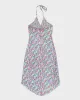 Vintage 90s Le Chateau Floral Halter Neck Summer Dress - S sold by Rokit