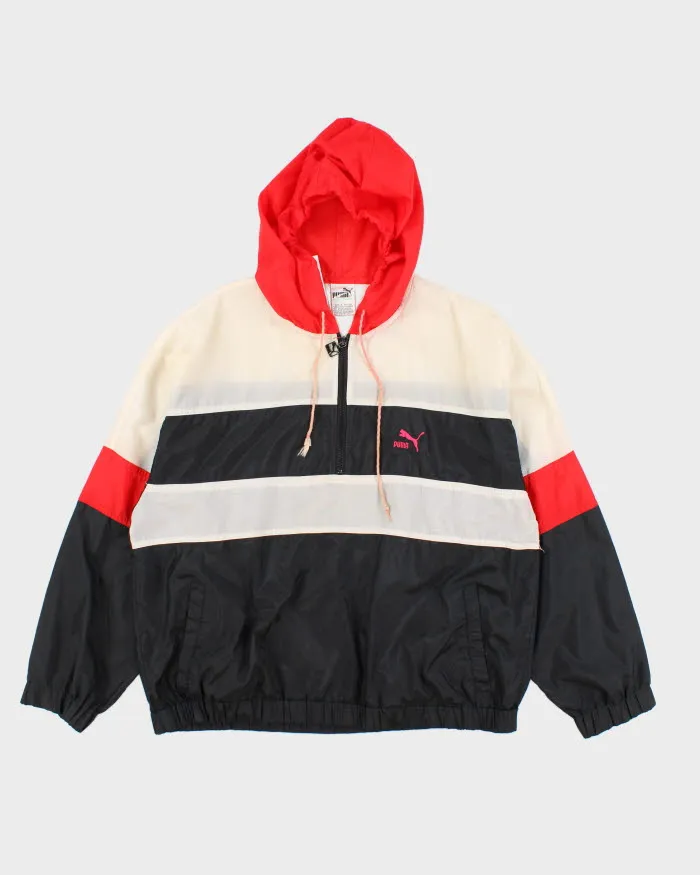 Vintage 90s Puma Oversized Light Hooded Windbreaker Jacket - L sold by Rokit