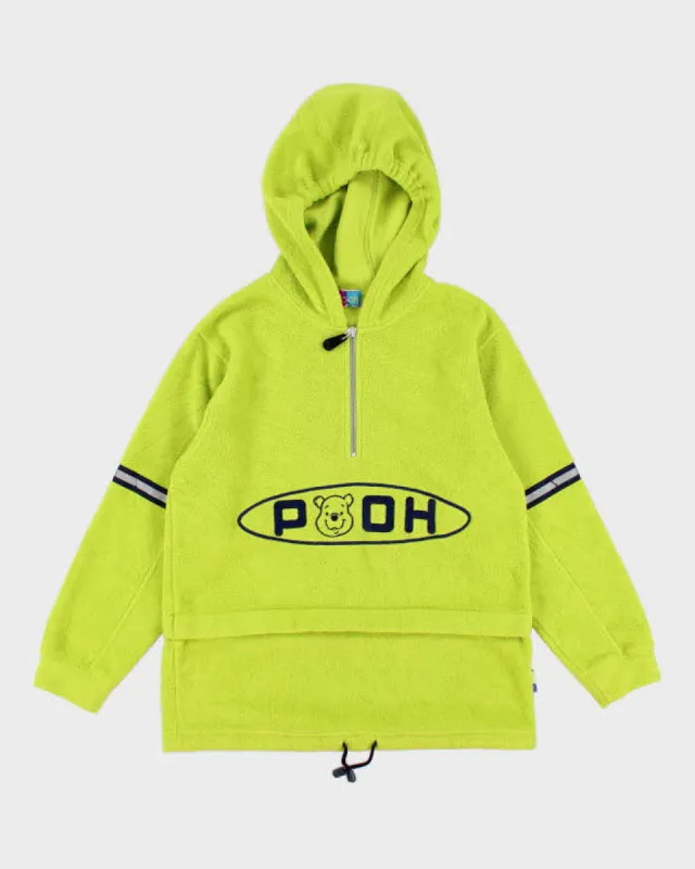Vintage Women's Lime Green Pooh Bear Fleece - M made by Rokit