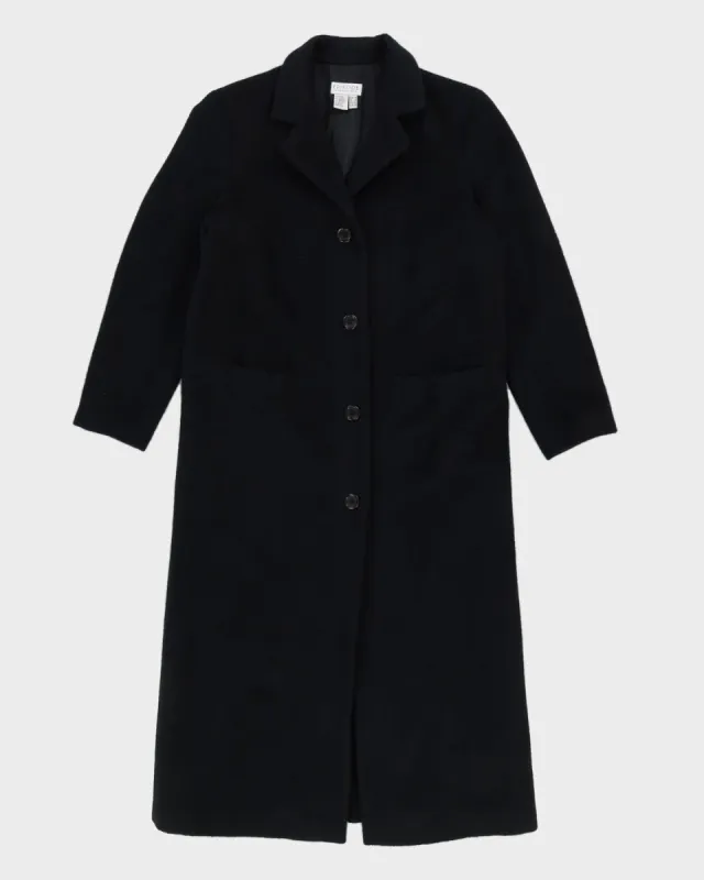 Black Wool Blend Overcoat - M sold by Rokit