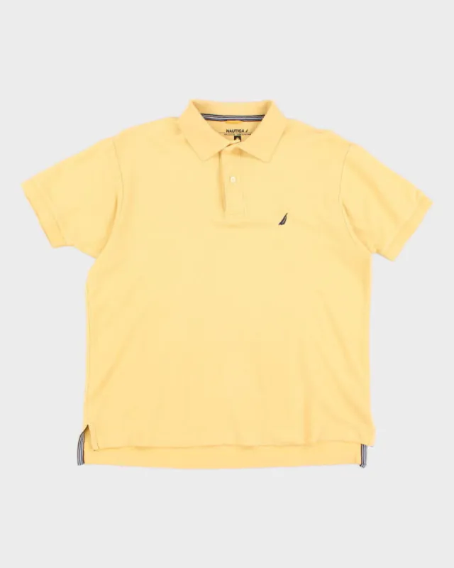 Vintage Nautica Yellow Polo Shirt - S sold by Rokit