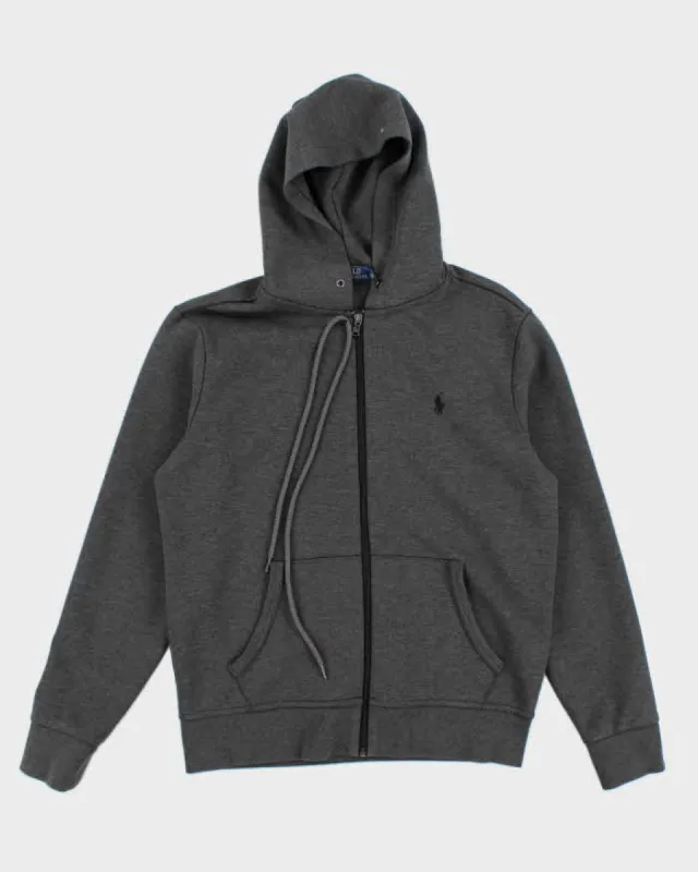 Polo Ralph Lauren Grey Zip-Up Hoodie - M sold by Rokit