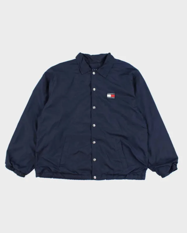 Vintage 90s Tommy Jena Navy Waterproof Jacket - M sold by Rokit