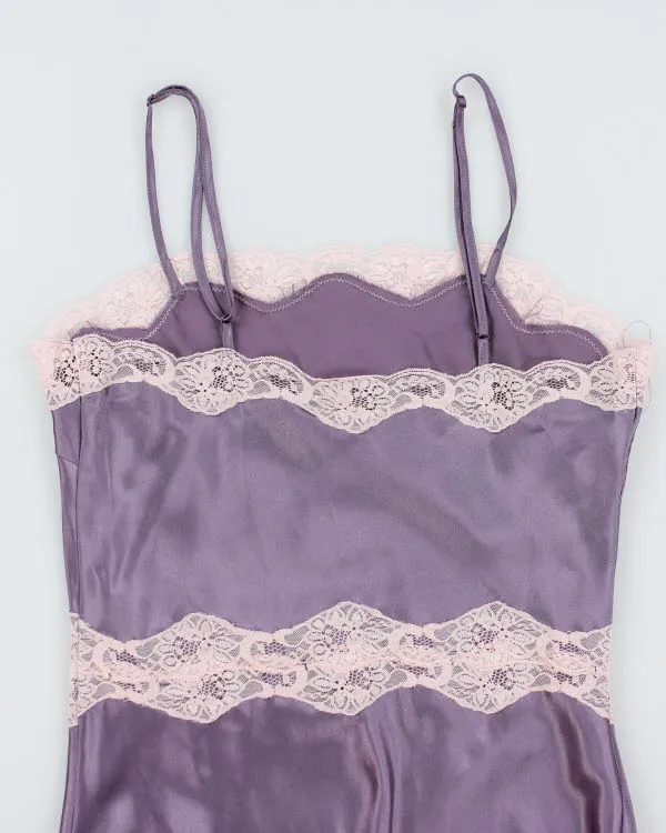 Y2k 00s La Vie En Rose Purple Slip Dress - S sold by Rokit product image thumbnail 4