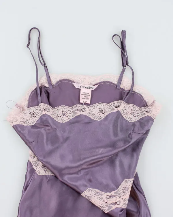 Y2k 00s La Vie En Rose Purple Slip Dress - S sold by Rokit product image thumbnail 3