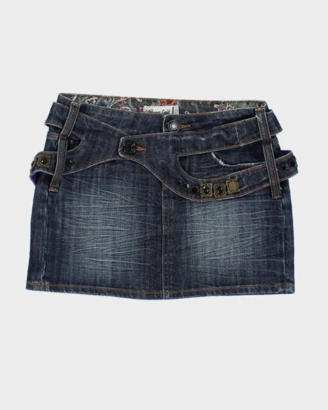 Y2k 00s Vigoss Mini Denim Skirt - S sold by Rokit