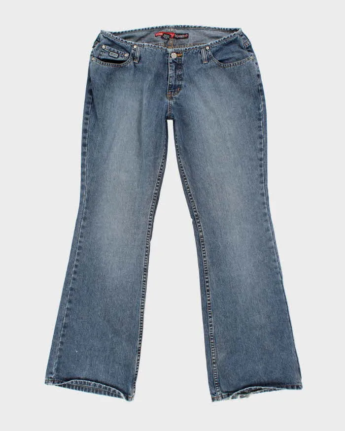 Vintage Y2K Women's Low Waisted Flare Jeans - W32 L31 sold by Rokit