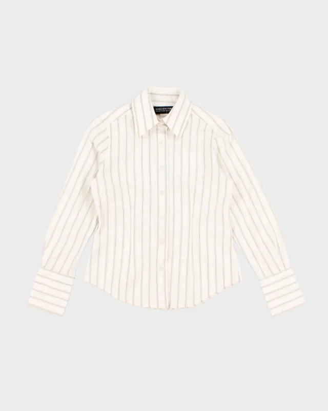 00s Jones New York Petite Striped Blouse - XS sold by Rokit