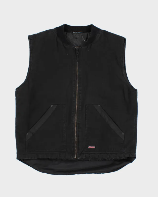 Dickies Black Sleeveless Work Wear Jacket - XL made by Dickies