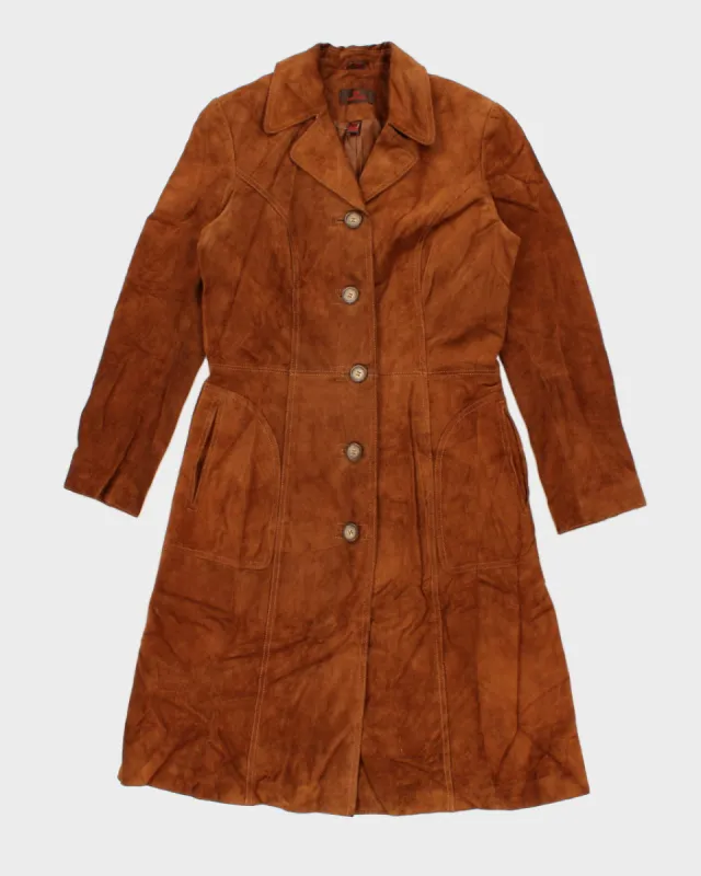 90's Womans Danier Brown Leather Coat - S sold by Rokit