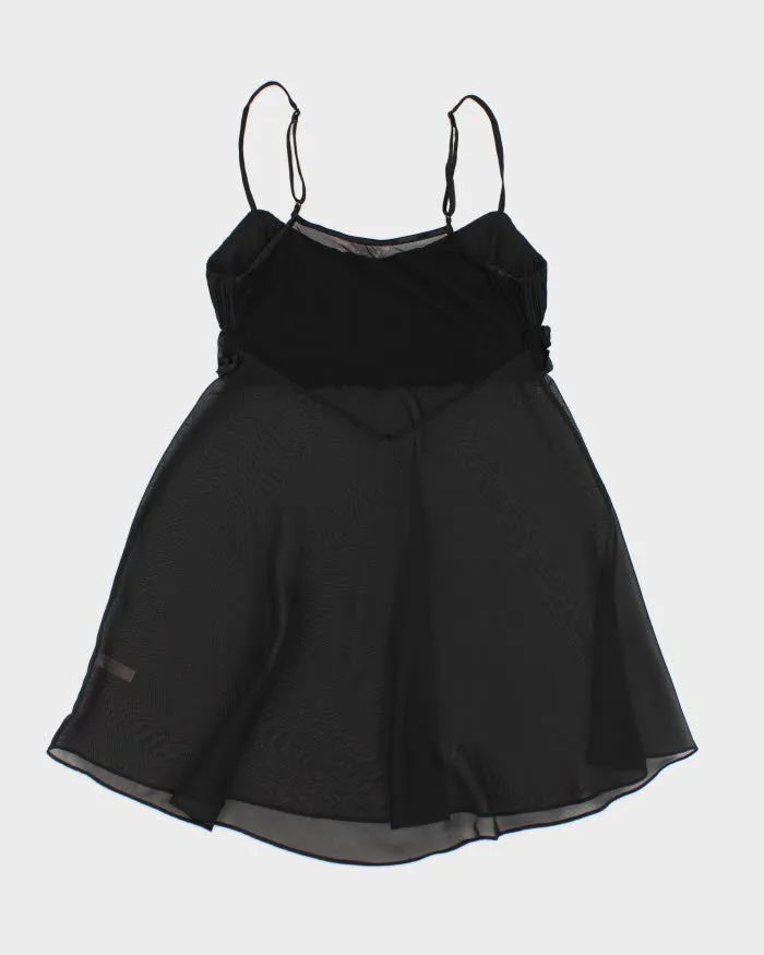 Y2k 00s La Ve En Rose Black Mesh Slip Dress - S sold by Rokit product image thumbnail 2