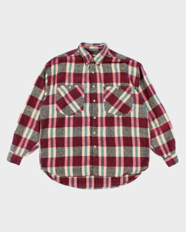 Vintage 90s Revenge Shirtmakers Flannel Shirt - M sold by Rokit