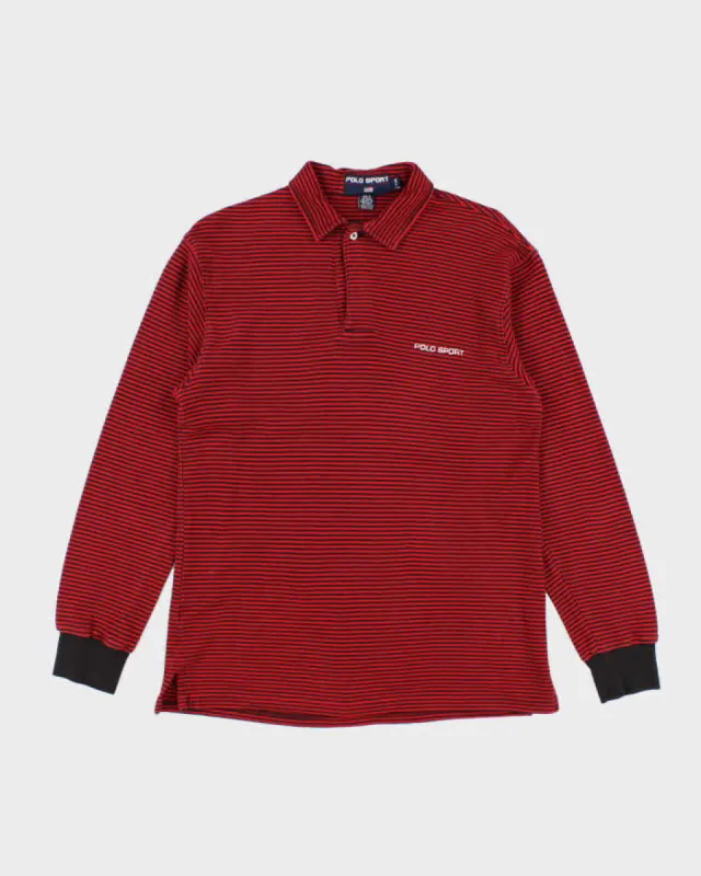 Mens Red Ralph Lauren Polo Sport Stripped Long Sleeve  Polo Shirt - M sold by Rokit