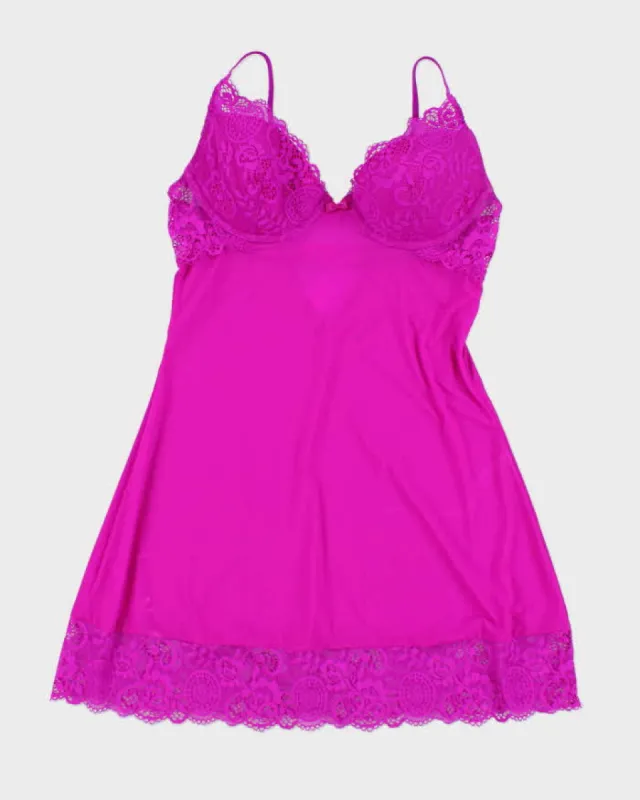 Y2k 00s Victoria's Secret Magenta Lingerie Top - S sold by Rokit