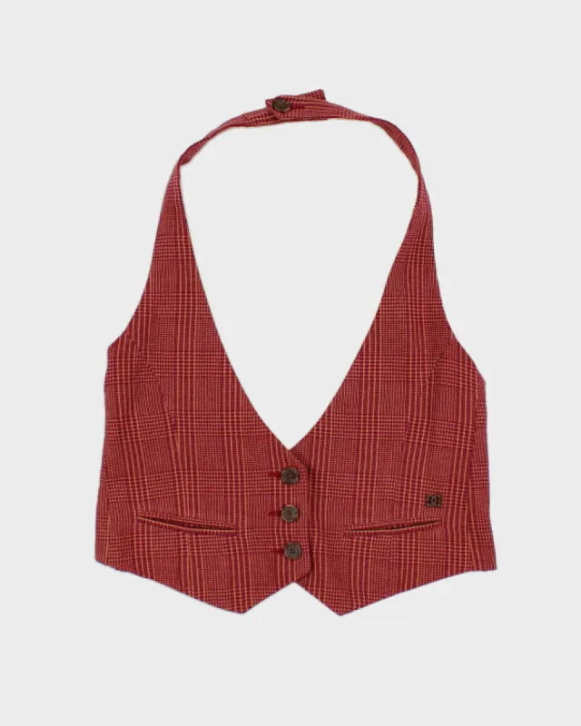 Y2k 00s DC Shoe Co Halter Waistcoat Top - M sold by Rokit