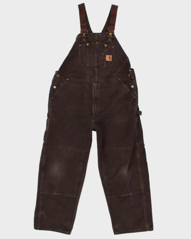 Mens Brown Carhartt Workwear Dungarees - L sold by Rokit