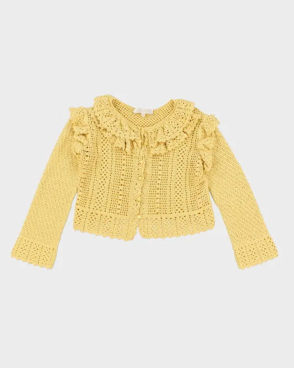 Love Shack Fancy Yellow Cardigan - M sold by Rokit
