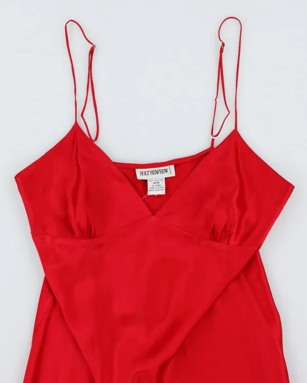 Vintage 90s Red Silk Slip Dress - M sold by Rokit product image thumbnail 3