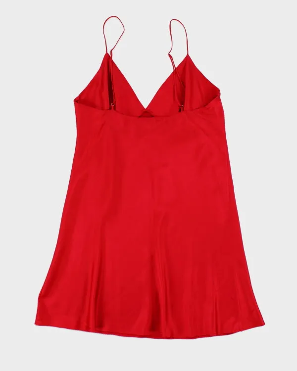 Vintage 90s Red Silk Slip Dress - M sold by Rokit product image thumbnail 2