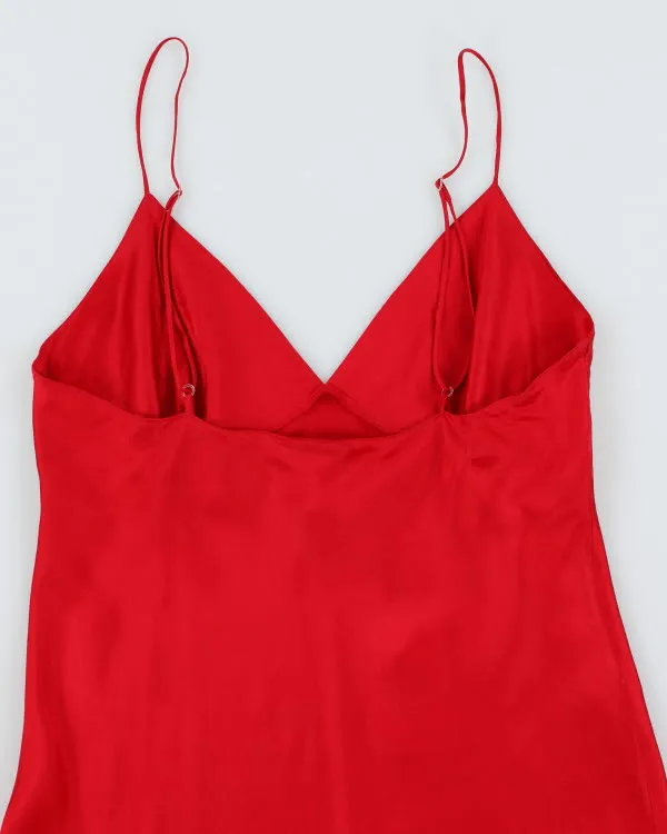 Vintage 90s Red Silk Slip Dress - M sold by Rokit product image thumbnail 4