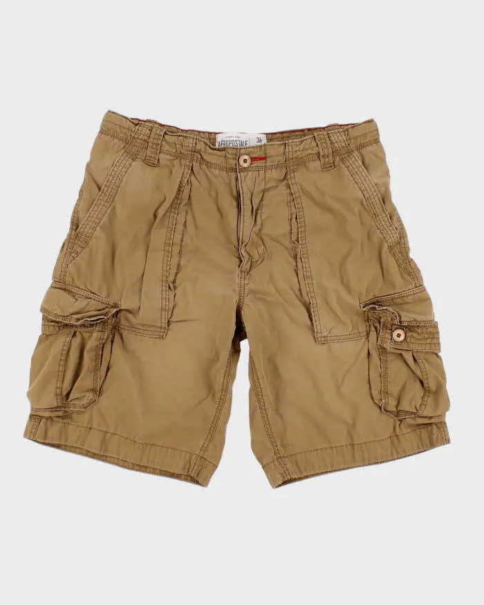 Aeropostale Brown Cargo Shorts - W36 sold by Rokit