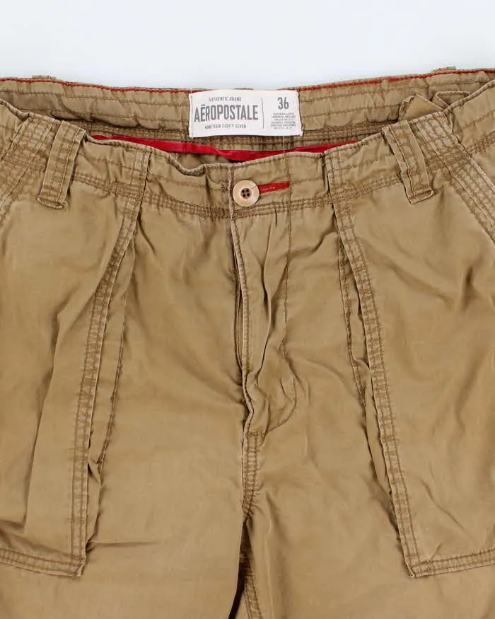 Aeropostale Brown Cargo Shorts - W36 sold by Rokit product image thumbnail 3