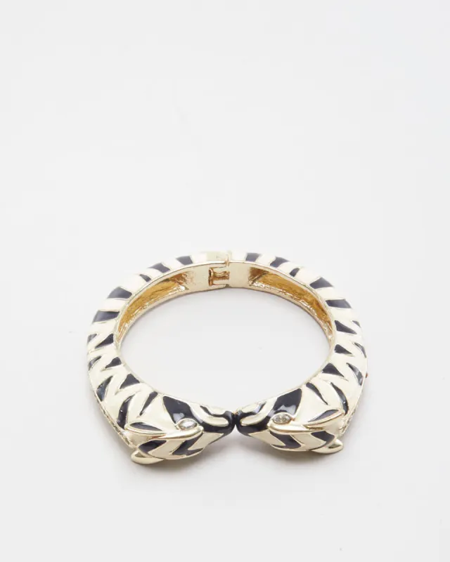 Vintage Zebra Enamel Bracelet sold by Rokit