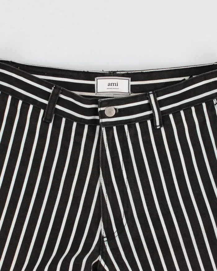 Ami Alexandre Mattiussi Black Striped Denim Shorts - W33 sold by Rokit product image thumbnail 3