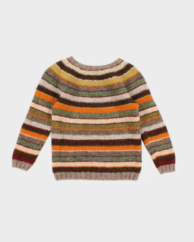 Vintage Handmade Striped Knit Jumper - S sold by Rokit
