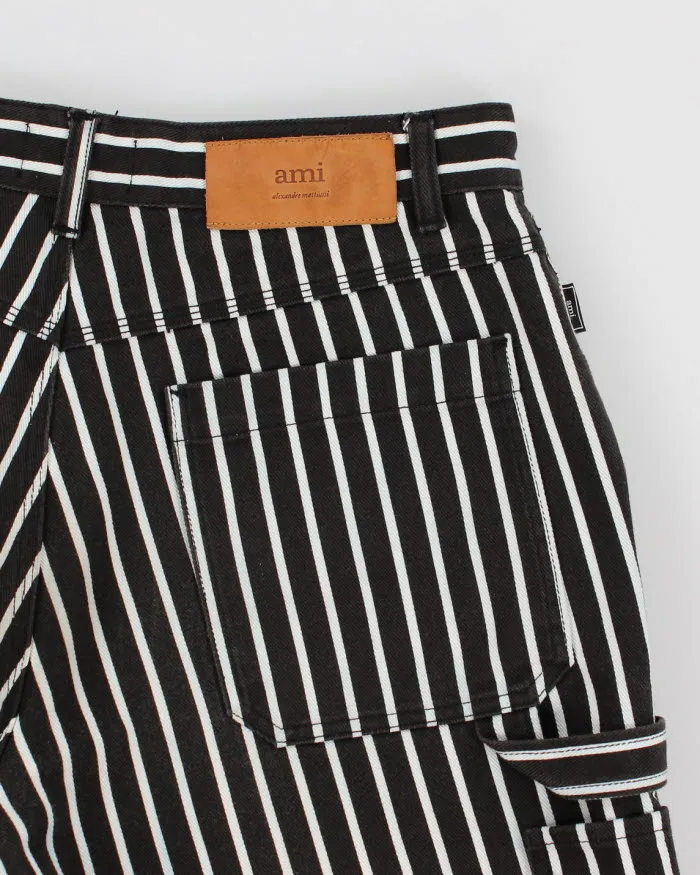 Ami Alexandre Mattiussi Black Striped Denim Shorts - W33 sold by Rokit product image thumbnail 4
