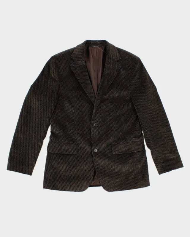 Men's Brown Boss Velvet Cord Blazer - L sold by Rokit