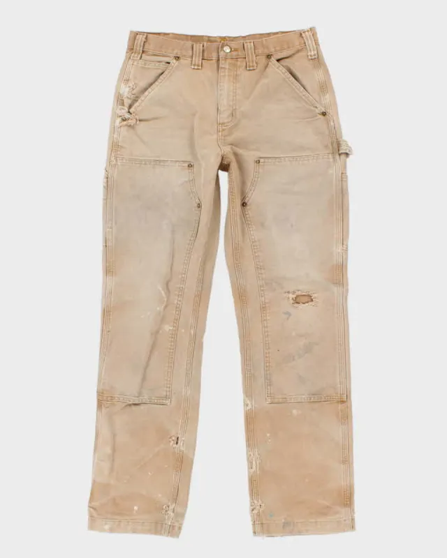 Vintage 00s Carhart Thrashed Double Knee Workwear Trousers - W32 L32 sold by Rokit