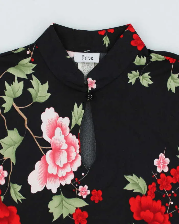 Y2k 00s Floral Print Key Hole Top - M sold by Rokit product image thumbnail 3