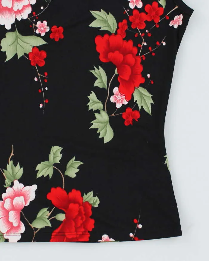 Y2k 00s Floral Print Key Hole Top - M sold by Rokit product image thumbnail 4